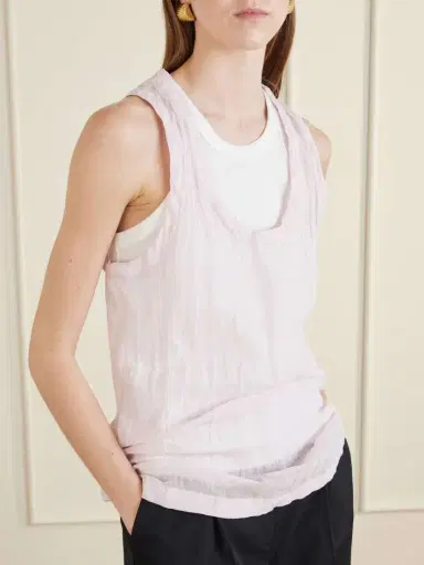 TOTEME Crinkled Cotton-blend Gauze Tank | Thumbnail 4 TOTEME Crinkled Cotton-blend Gauze Tank | Thumbnail 4