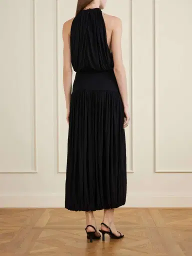 TOTEME Gathered Jersey Midi Dress | Thumbnail 3 TOTEME Gathered Jersey Midi Dress | Thumbnail 3