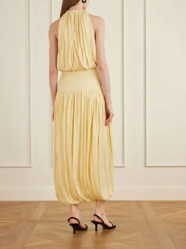 TOTEME Gathered Jersey Midi Dress | Thumbnail 3 TOTEME Gathered Jersey Midi Dress | Thumbnail 3
