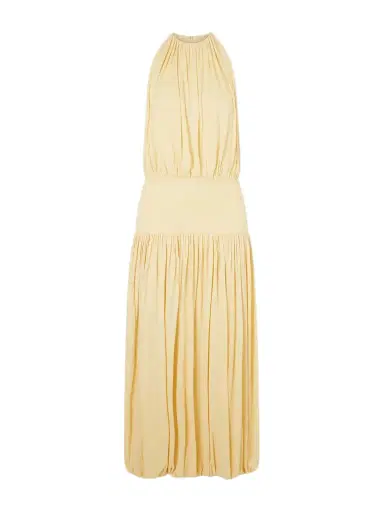 TOTEME Gathered Jersey Midi Dress | Thumbnail 1 TOTEME Gathered Jersey Midi Dress | Thumbnail 1