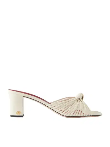 Valentino Garavani Annet 60 Woven Leather Mules | Thumbnail 1 Valentino Garavani Annet 60 Woven Leather Mules | Thumbnail 1