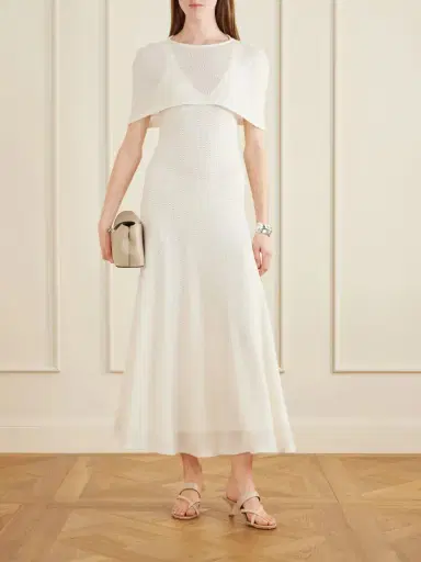 Arch4 Cordelia Crocheted Cotton, Silk And Cashmere-blend Maxi Dress | Thumbnail 2