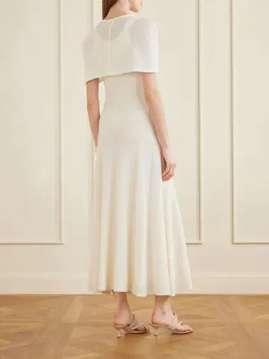 Arch4 Cordelia Crocheted Cotton, Silk And Cashmere-blend Maxi Dress | Thumbnail 4