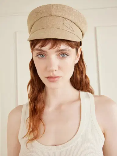 Ruslan Baginskiy Baker Boy Embroidered Woven Cap | Thumbnail 2 Ruslan Baginskiy Baker Boy Embroidered Woven Cap | Thumbnail 2