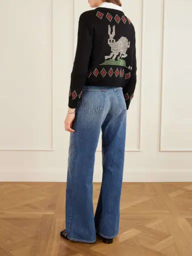 BODE Bunny Jacquard-knit Wool Cardigan | Thumbnail 4