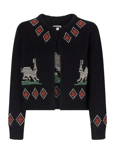 BODE Bunny Jacquard-knit Wool Cardigan | Thumbnail 1
