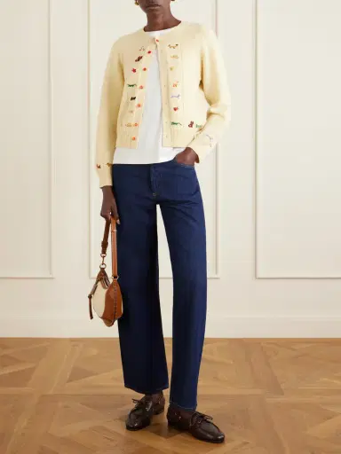 BODE Zoologist Embroidered Merino Wool And Alpaca-blend Cardigan | Thumbnail 2
