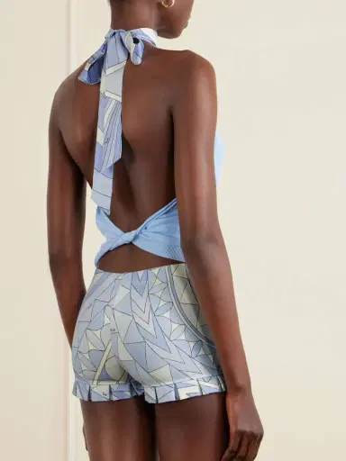 PUCCI Pleated Printed Cotton-jersey Shorts | Thumbnail 3 PUCCI Pleated Printed Cotton-jersey Shorts | Thumbnail 3