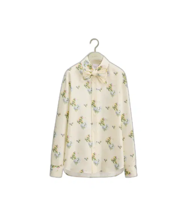 Blouse with Removable Bow Tie