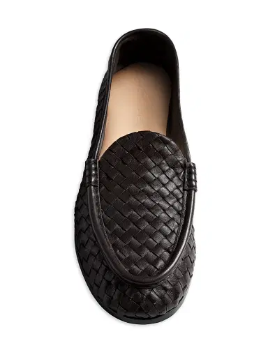 Bottega Veneta Men's Silenzio Intrecciato Leather Loafers | Thumbnail 2 Bottega Veneta Men's Silenzio Intrecciato Leather Loafers | Thumbnail 2