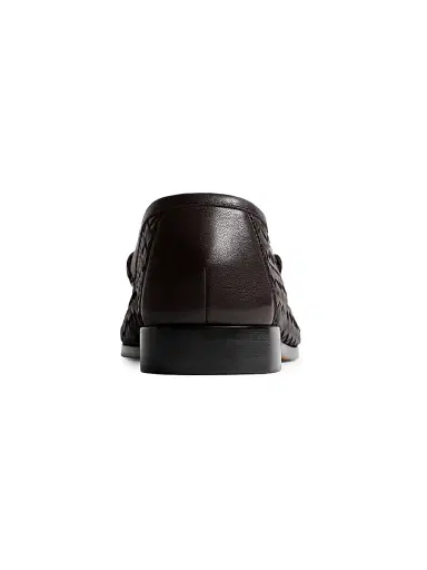 Bottega Veneta Men's Silenzio Intrecciato Leather Loafers | Thumbnail 3 Bottega Veneta Men's Silenzio Intrecciato Leather Loafers | Thumbnail 3