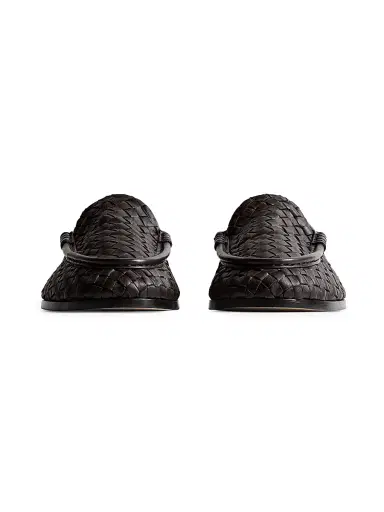 Bottega Veneta Men's Silenzio Intrecciato Leather Loafers | Thumbnail 4 Bottega Veneta Men's Silenzio Intrecciato Leather Loafers | Thumbnail 4