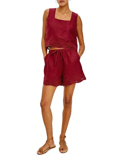 RAILS Women's Jenner Linen Embroidered Shorts | Thumbnail 2 RAILS Women's Jenner Linen Embroidered Shorts | Thumbnail 2