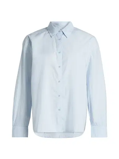 Nili Lotan Women's Amante Cotton Shirt - Cambridge Blue | Thumbnail 1