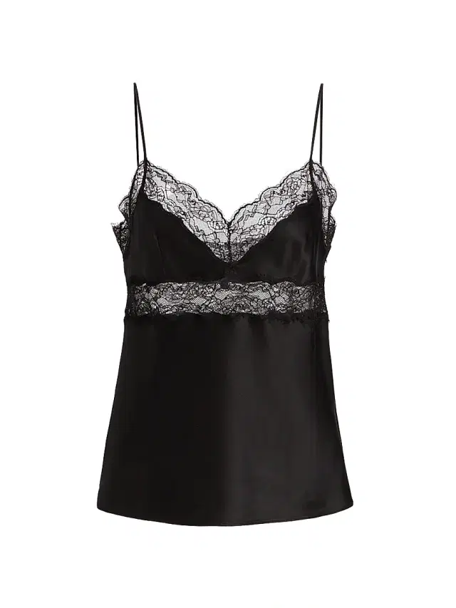 Women's Felicie Silk Lace Camisole - Black