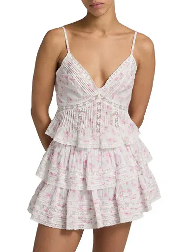 LoveShackFancy Women's Elsette Floral Cotton Camisole Top | Thumbnail 3 LoveShackFancy Women's Elsette Floral Cotton Camisole Top | Thumbnail 3