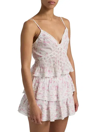 LoveShackFancy Women's Elsette Floral Cotton Camisole Top | Thumbnail 4 LoveShackFancy Women's Elsette Floral Cotton Camisole Top | Thumbnail 4