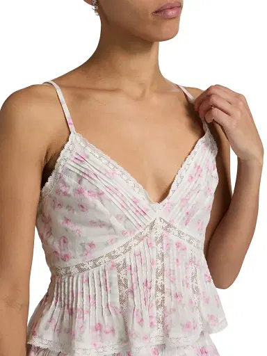 LoveShackFancy Women's Elsette Floral Cotton Camisole Top | Thumbnail 6 LoveShackFancy Women's Elsette Floral Cotton Camisole Top | Thumbnail 6