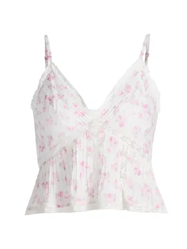 LoveShackFancy Women's Elsette Floral Cotton Camisole Top | Thumbnail 1 LoveShackFancy Women's Elsette Floral Cotton Camisole Top | Thumbnail 1