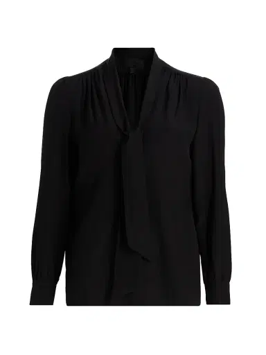 Nili Lotan Women's Colt Silk Blouse - Black - Size XL | Thumbnail 1