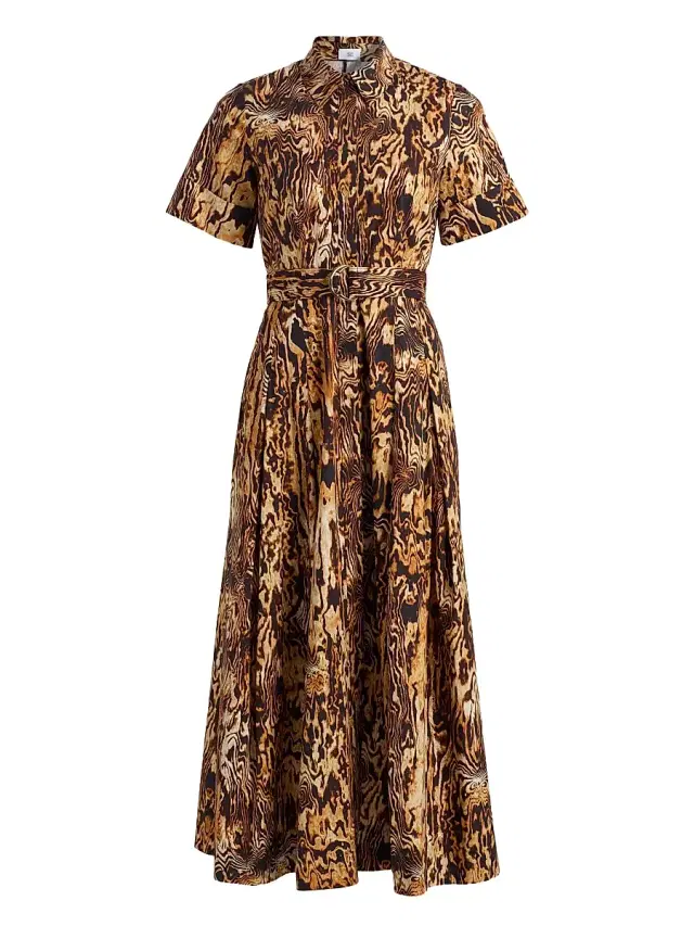 Adam Lippes Women's Leighton Printed Poplin Shirtdress - Copper Multi