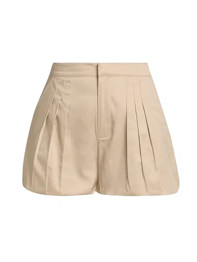 Generation Love Women's Oria Cotton Sateen Bubble Shorts - Light Khaki