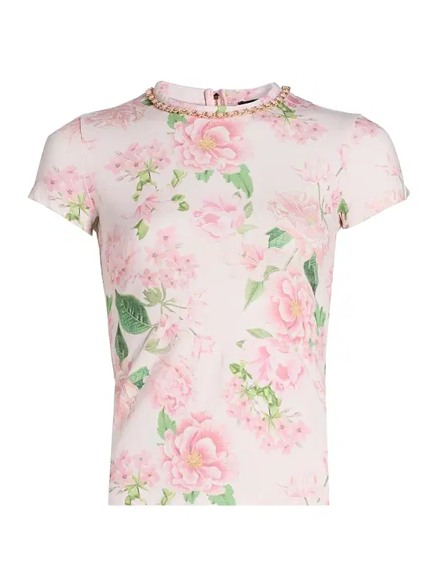 Generation Love Women's Tate Floral Chain Top - Pink Petal Dream