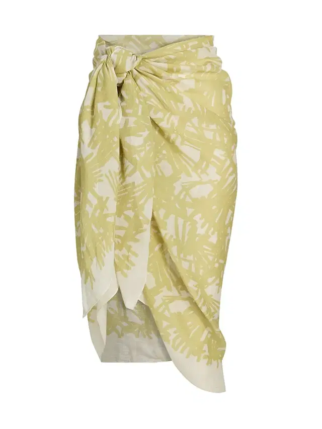 rag & bone Women's Sally Abstract-Print Modal-Cashmere Sarong - Endive