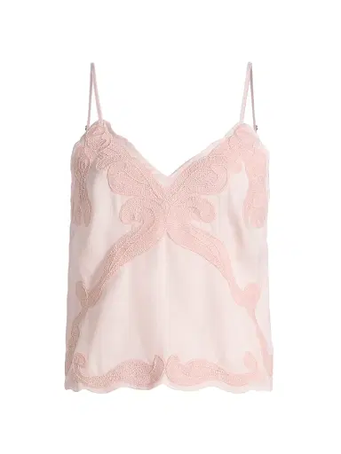 rag & bone Women's Ann Embroidered Tank - Blush | Thumbnail 1