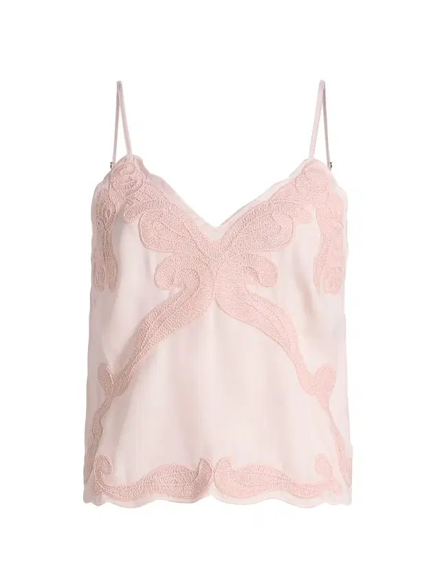rag & bone Women's Ann Embroidered Tank - Blush