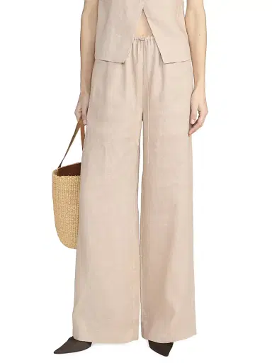 Frame Women's Linen Lounge Pants - Flax - Size Small | Thumbnail 3 Frame Women's Linen Lounge Pants - Flax - Size Small | Thumbnail 3