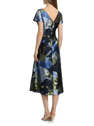 Kay Unger Women's Florene Tea-Length Cocktail Dress | Thumbnail 5