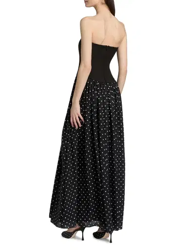 Toccin Women's Odette Strapless Corset Combo Maxi Dress - Jet Polka Dot | Thumbnail 5 Toccin Women's Odette Strapless Corset Combo Maxi Dress - Jet Polka Dot | Thumbnail 5
