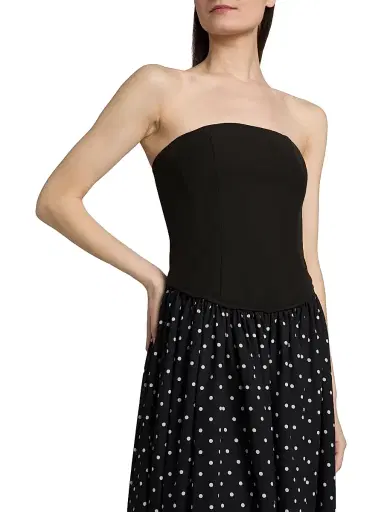 Toccin Women's Odette Strapless Corset Combo Maxi Dress - Jet Polka Dot | Thumbnail 6 Toccin Women's Odette Strapless Corset Combo Maxi Dress - Jet Polka Dot | Thumbnail 6