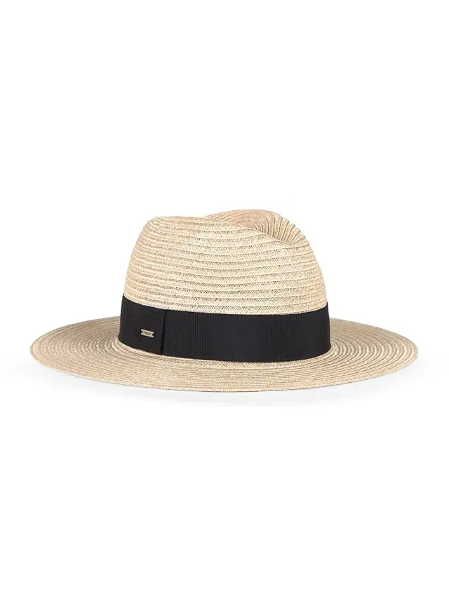 Eugenia Kim Women's Courtney Grosgrain Packable Fedora - Natural