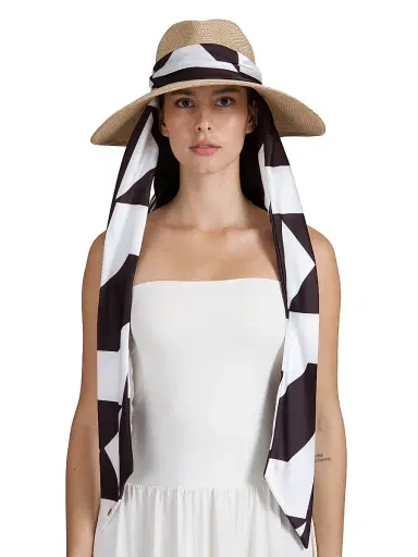 Eugenia Kim Women's Cassidy Scarf-Detail Packable Wide-Brim Fedora | Thumbnail 2 Eugenia Kim Women's Cassidy Scarf-Detail Packable Wide-Brim Fedora | Thumbnail 2