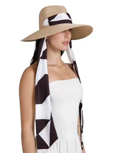 Eugenia Kim Women's Cassidy Scarf-Detail Packable Wide-Brim Fedora | Thumbnail 3 Eugenia Kim Women's Cassidy Scarf-Detail Packable Wide-Brim Fedora | Thumbnail 3