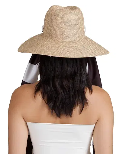 Eugenia Kim Women's Cassidy Scarf-Detail Packable Wide-Brim Fedora | Thumbnail 5 Eugenia Kim Women's Cassidy Scarf-Detail Packable Wide-Brim Fedora | Thumbnail 5