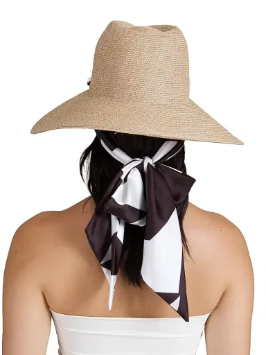 Eugenia Kim Women's Cassidy Scarf-Detail Packable Wide-Brim Fedora | Thumbnail 6 Eugenia Kim Women's Cassidy Scarf-Detail Packable Wide-Brim Fedora | Thumbnail 6
