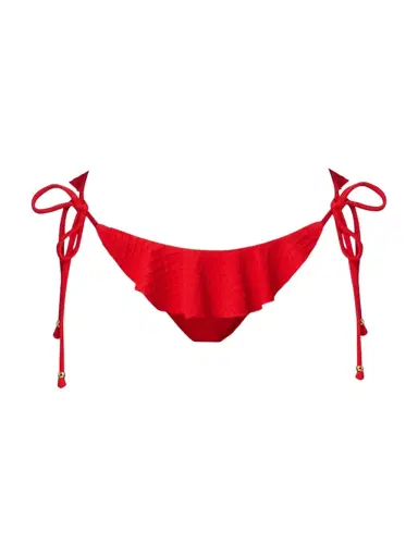 Shoshanna Women's Ruffled Bikini Bottom - Vermilion | Thumbnail 1