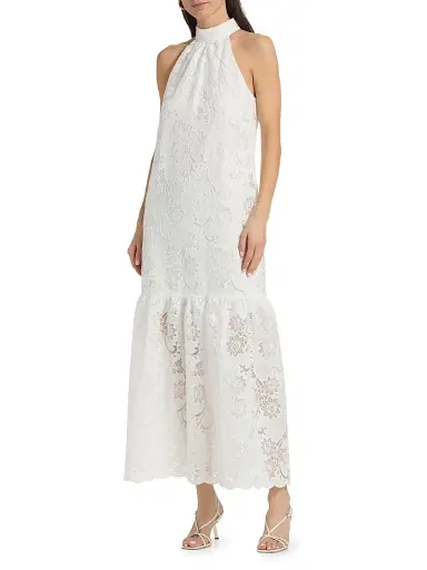 Ungaro Women's Meadow Floral Lace Halter Maxi Dress | Thumbnail 2