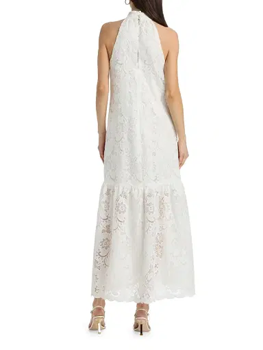 Ungaro Women's Meadow Floral Lace Halter Maxi Dress | Thumbnail 5