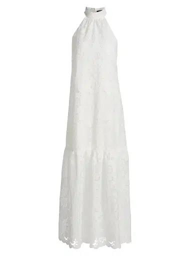 Ungaro Women's Meadow Floral Lace Halter Maxi Dress | Thumbnail 1