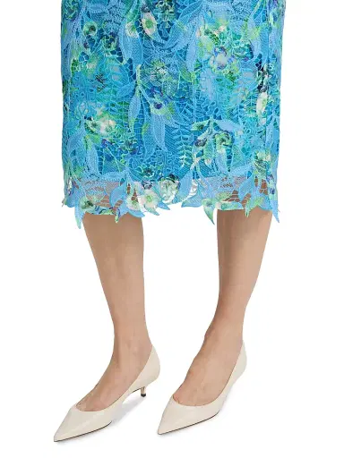 Ungaro Women's Harlow Printed Lace Midi-Skirt - Azure Multi - Size 12 | Thumbnail 6 Ungaro Women's Harlow Printed Lace Midi-Skirt - Azure Multi - Size 12 | Thumbnail 6