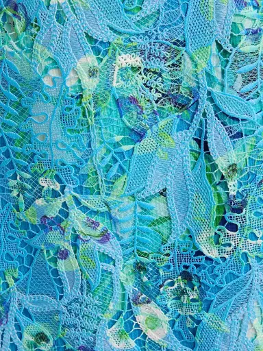 Ungaro Women's Harlow Printed Lace Midi-Skirt - Azure Multi - Size 12 | Thumbnail 7 Ungaro Women's Harlow Printed Lace Midi-Skirt - Azure Multi - Size 12 | Thumbnail 7