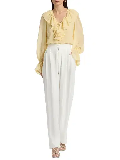 Kobi Halperin Women's Joslyn Ruffled Chiffon Blouse | Thumbnail 2