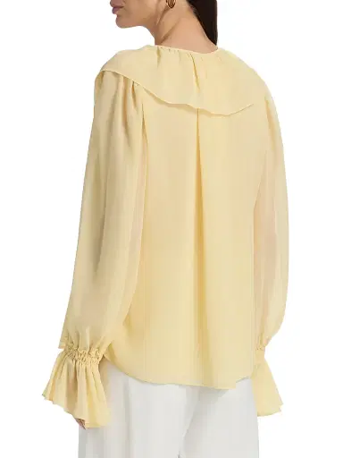 Kobi Halperin Women's Joslyn Ruffled Chiffon Blouse | Thumbnail 5
