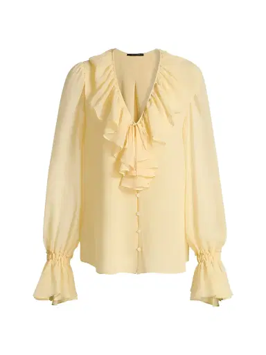 Kobi Halperin Women's Joslyn Ruffled Chiffon Blouse | Thumbnail 1