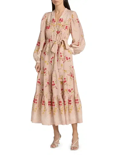 Kobi Halperin Women's Noora Floral Tiered Midi-Dress | Thumbnail 3