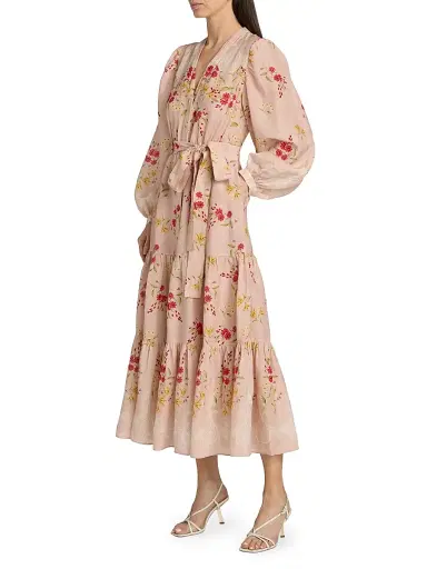 Kobi Halperin Women's Noora Floral Tiered Midi-Dress | Thumbnail 4